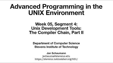 Advanced Programming in the UNIX Environment: Week 05, Segment 4 - The Preprocessor
