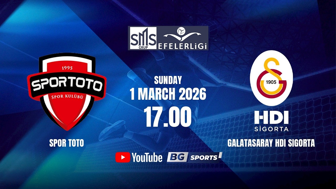LIVE🔴 : Spor Toto vs Galatasaray Hdi Si̇gorta | SMS Grup Efeler Ligi 2025/26 | 01.03.26