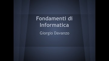 Fondamenti di Informatica -  P10 Array (Parte 1) 2021