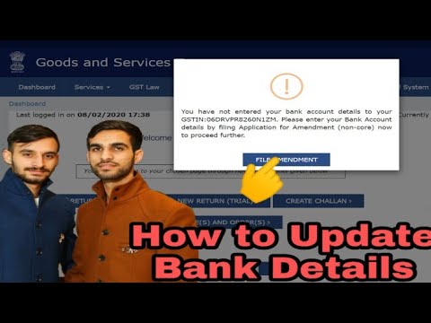 How to Update Bank details on GST Portal