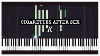 K - Cigarettes After sex Piano piano tutorial
