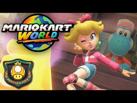 Mario Kart World - Knockout Tour + Yoshi & Peach Outfits | Nintendo Switch 2 Gameplay Walkthrough