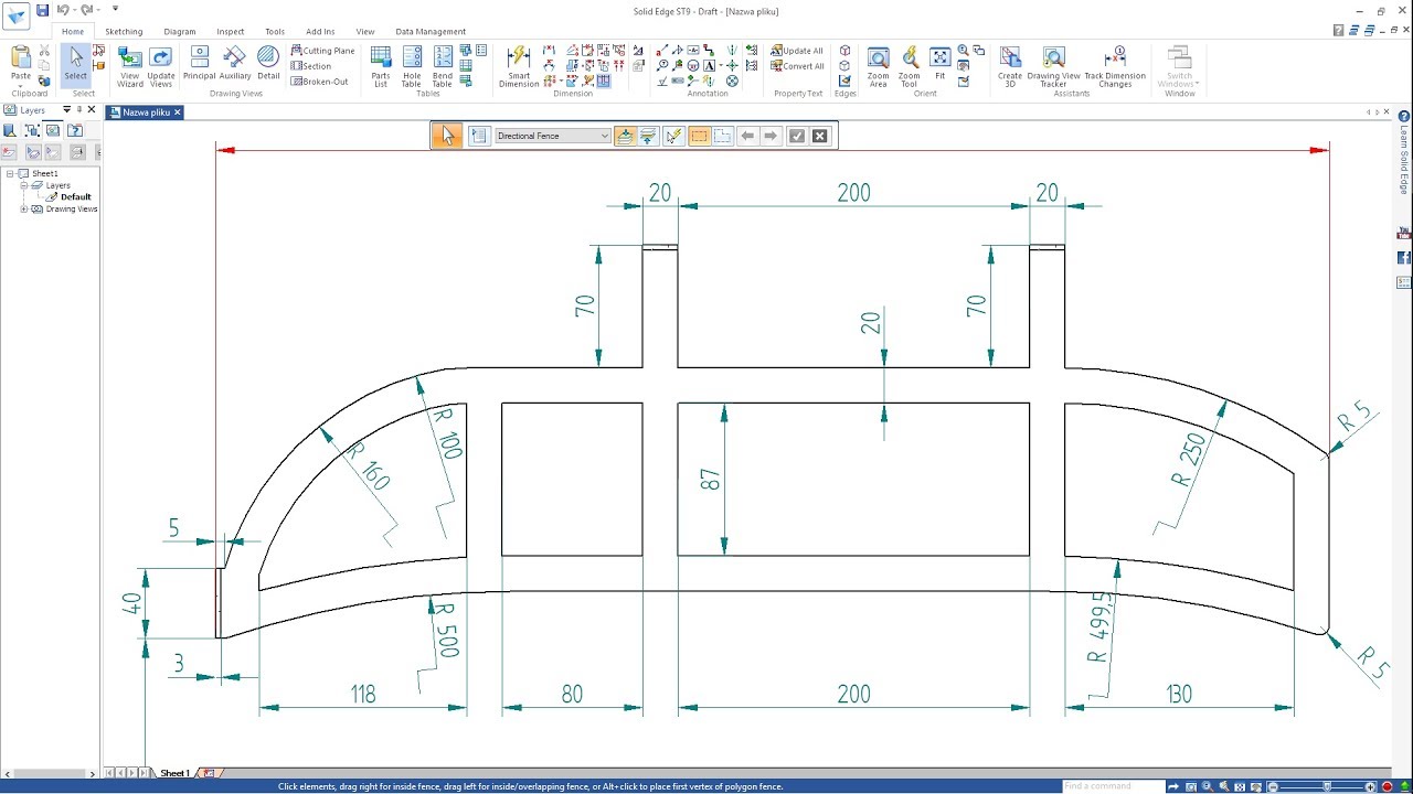 SOLID EDGE ST9 - PADDLE - DRAWING - CONCRETE MIXER - YouTube