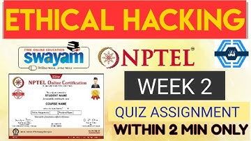 Ethical Hacking Week 2 Solution Answers 2022 | NPTEL | SWAYAM | Ethical Hacking Week 1 Answers