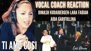 VOCAL COACH- TI AMO COSI DIMASH- LARA FABIAN- AIDA GARIFULLINA REACTION/REACCIÓN