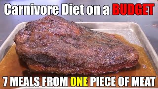 Carnivore Diet on a BUDGET  7 MEALS FROM ONE PIECE OF MEAT