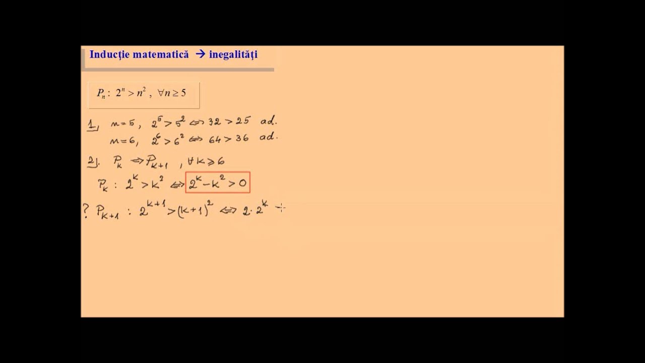 Inductie Matematica Exercitii Rezolvate 6 Youtube