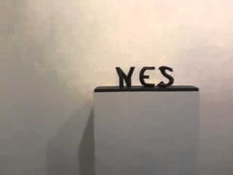 Yes No optical illusion , Markus Raetz, Art Basel 2010