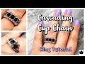 Cascading Cup Chain Beaded Ring Tutorial | 4mm Fire Polish