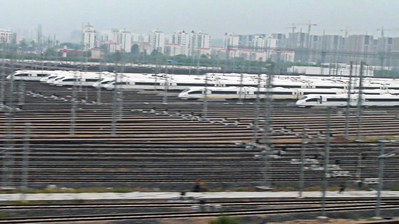 車窓 中国高速鉄道 Crh380al 上海虹橋駅到着 Youtube