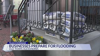 Businesses in Old Town Alexandria prepare for flooding
