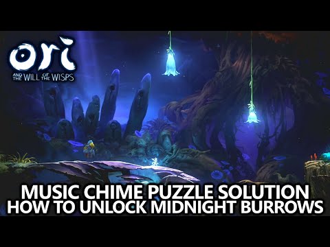 Ori and the Will of the Wisps - Music Chime Puzzle - How to Open the Midnight Burrows & Ability Tree
