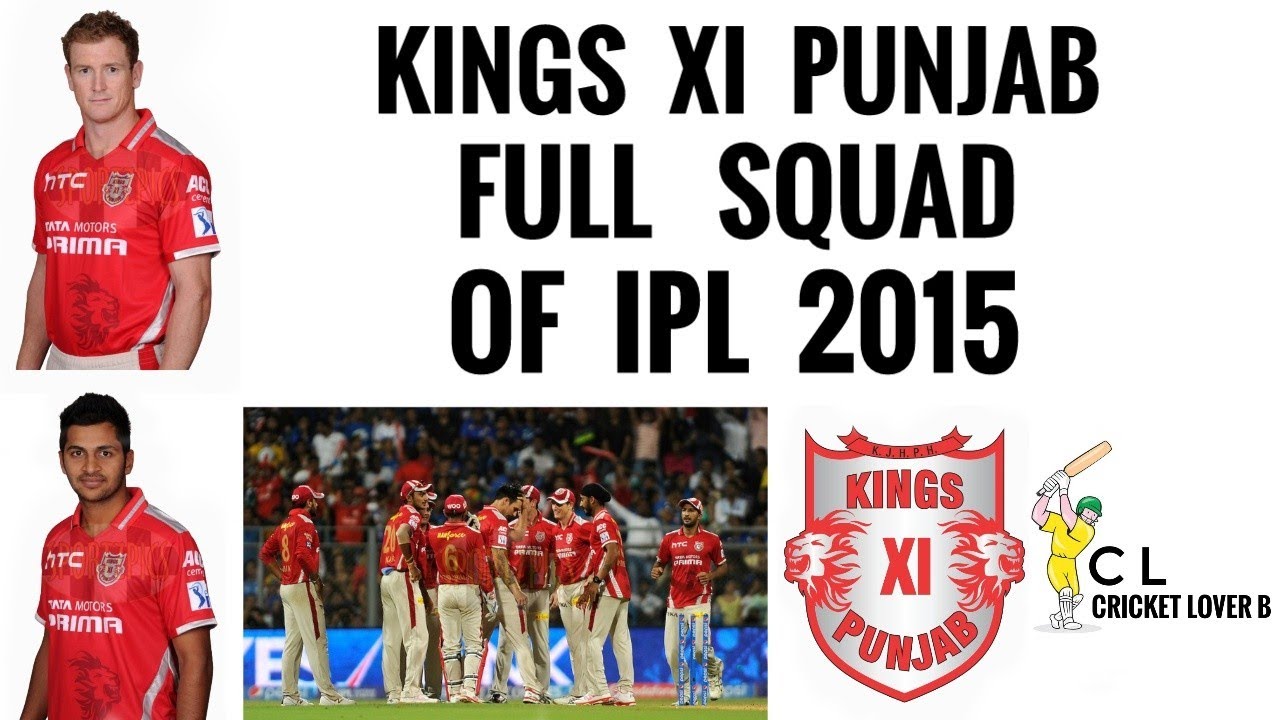 Kings XI Punjab Full Squad Of IPL 2015 (Cricket lover B) | IPL 2015 Full Squads