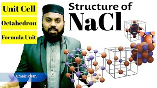Unit Cell structure of NaCl full concept and drawing tricks octahedron, FCC geometry