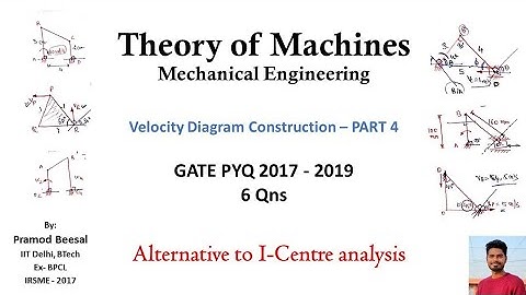 ToM | Velocity Analysis | GATE PYQ 2017 to 2019 | by Pramod Beesal