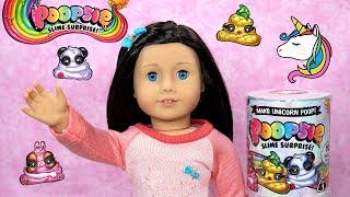 American Girl Doll Makes Unicorn Slime with POOPSIE Slime Surprise