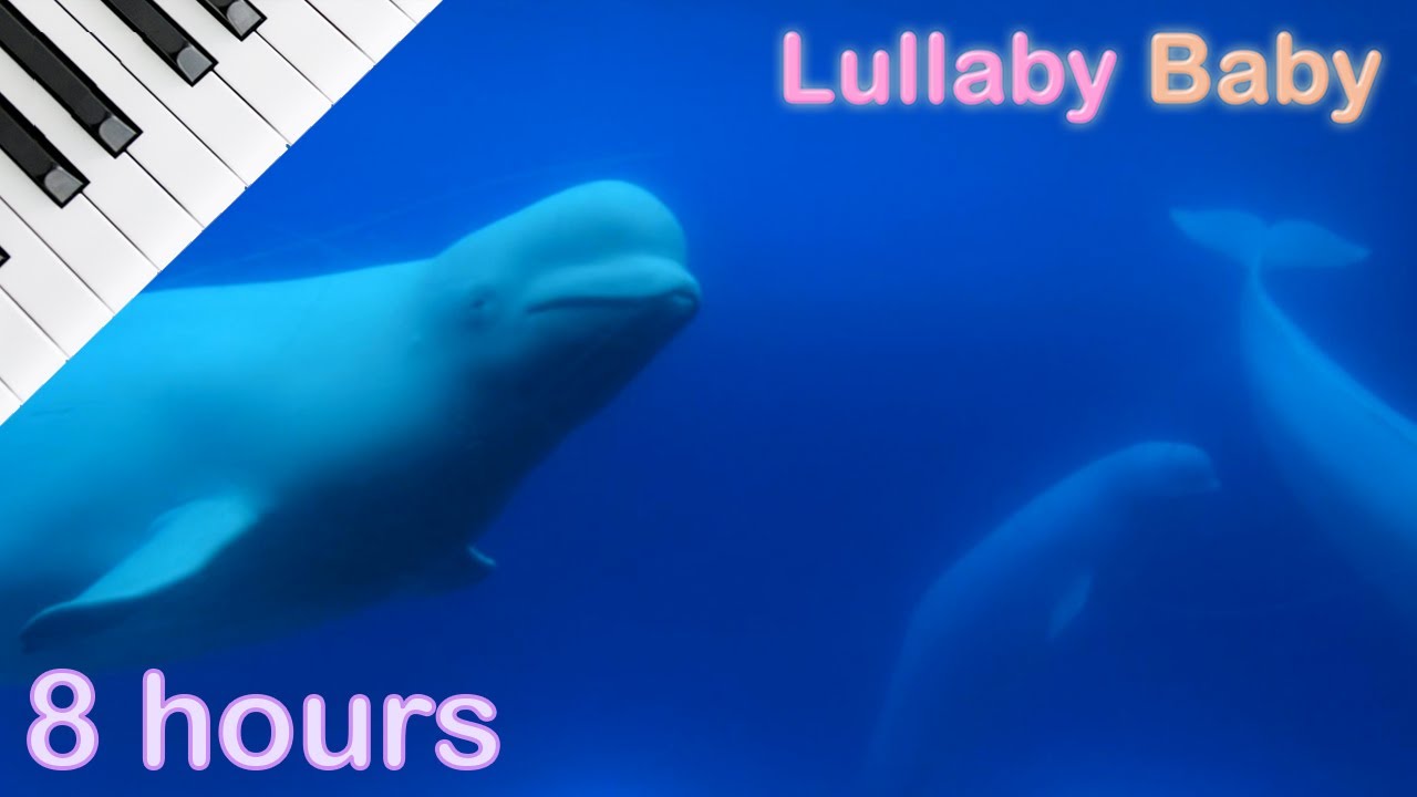☆ 8 HOURS ☆ Relaxing PIANO & UNDERWATER Sounds ♫ Lullaby Baby Sleep Music Instrumental