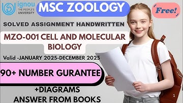 IGNOU MSc Zoology MZO-001 Cell & Molecular Biology Solved Assignment Handwritten January 2025