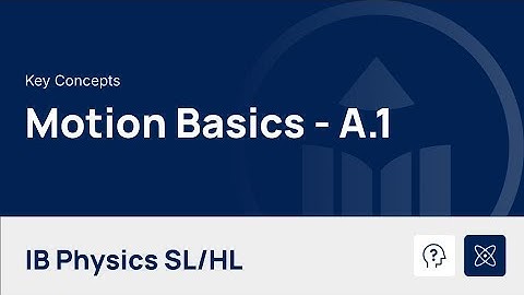 Motion Basics [IB Physics SL/HL]