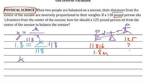 11.1 Inverse Variation (2 of 2)