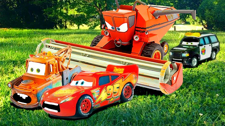 Disney Cars Lightning McQueen & Mater Tractor Tipp...