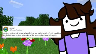 Connor Starts A Girls Only Minecraft Server (ft. Jaiden Animations)