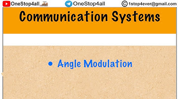 Basic Communication Systems -Angle Modulation
