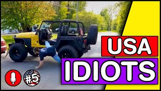 FALLS OUT OF JEEP | Idiots in Cars USA