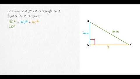 Pythagore   côté angle droit
