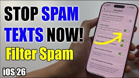 Spam-sms-berichten filteren op iPhone iOS 26