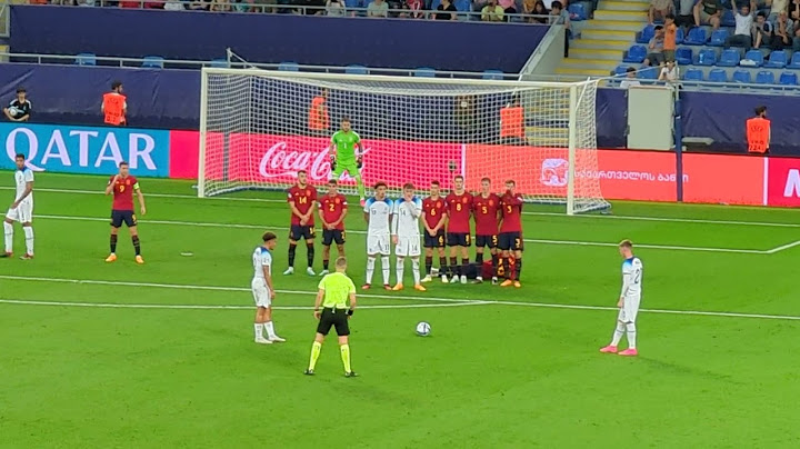 England goal against Spain, Jones (or Palmer?) free kick (u 21)