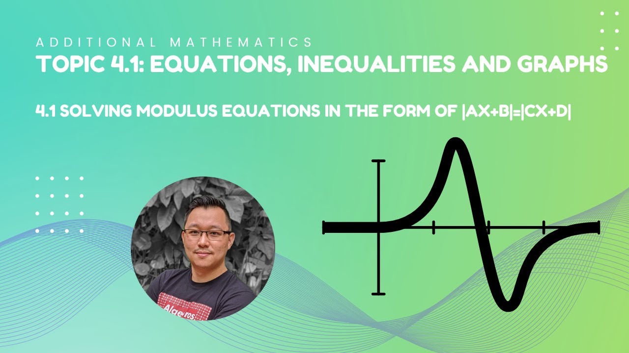 Solving modulus equations in the form of |ax+b|=|cx+d| - YouTube