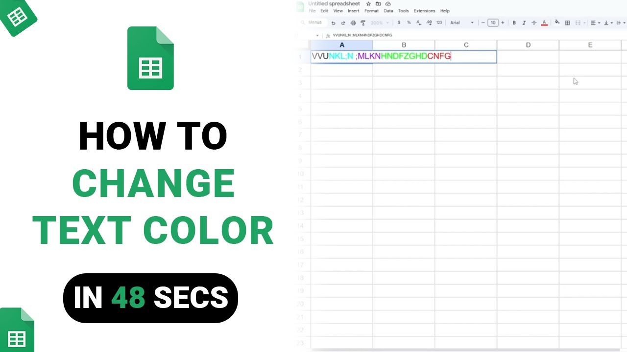 How to Change Text Color on Google Sheets [NEW] - YouTube