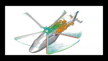 Lattice-Boltzmann LES simulation of aerodynamic wake on helicopterHD AeroThermoFull6 Iso