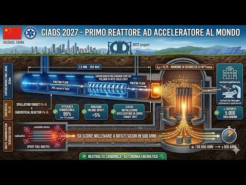 Video Cina Lancia il Reattore che Brucia Scorie Nucleari con Efficienza 100 Volte Superiore