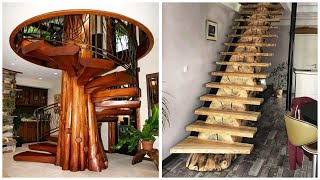 Wooden staircase! 40 beautiful design ideas!