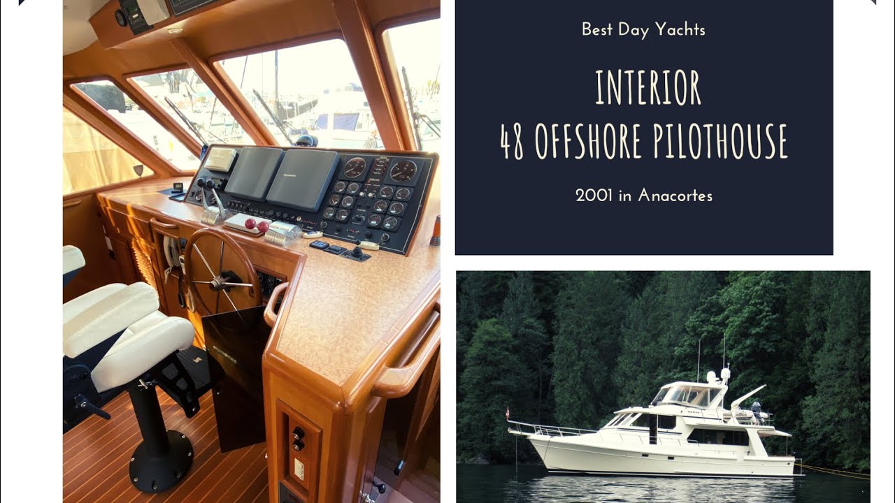 2001 48 Offshore Pilothouse interior walk though. Boat and Yacht for Sale in Anacortes WA