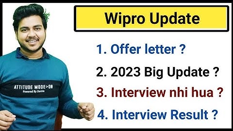 Wipro Big Update | Offer Letter | Congratulations | Interview Reschedule | Big Update for 2023 |