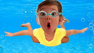 Swimming Song by Nastya  Nursery Rhymes &amp; Kids Songs like CoComelon Настя и песенка для плавания