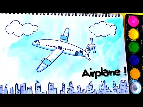 Πώς να ζωγραφίσετε ένα Αεροπλάνο 🛫✈/How to Draw an Airplane