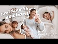 A REAL DAY IN THE LIFE WITH A NEWBORN BABY (3 WEEKS OLD)