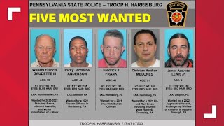 Harrisburg State Police release their Top 5 Most Wanted