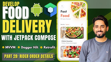 CREATE Your Own Food Delivery App with Android Jetpack Compose Tutorial E:28  | Rider App Orders