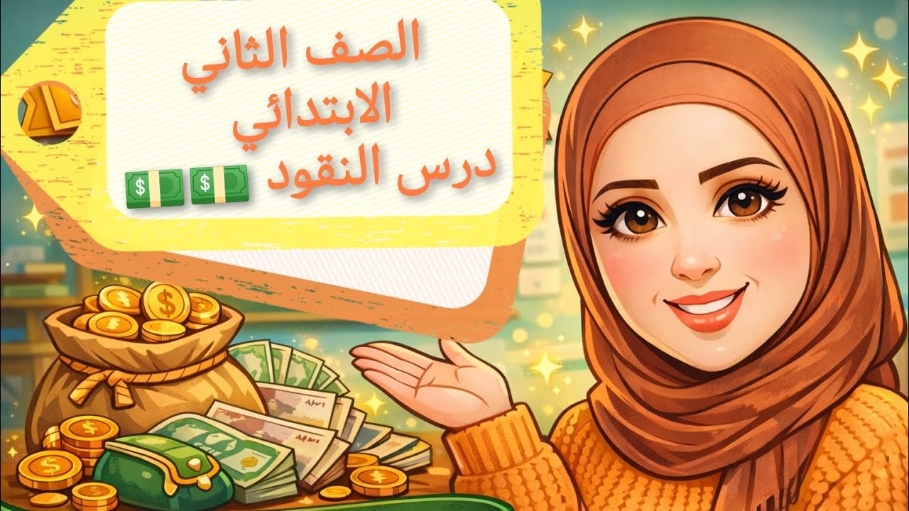 درس النقود للصف الثاني الابتدائي 💰 بطريقة سهلة وممتعة | احسب الفلوس صح من أول مرة!