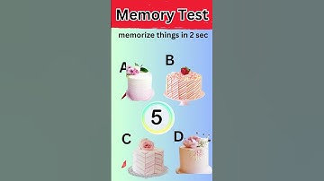 Memory Test | 2 second to memorize objects