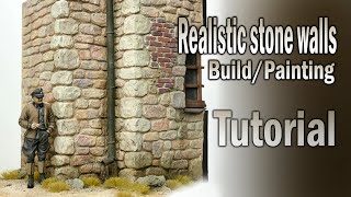 Realistic stone walls | scratchbuild | Tutorial | 1/35 Scale
