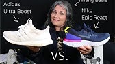barajar Tamano relativo Terraplén Best Sneaker for Flat Fleet : Nike Epic React vs. Adidas Ultra Boost -  YouTube