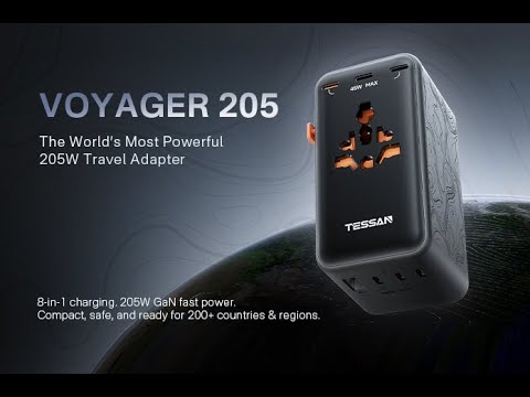 TESSAN Voyager 205 - The ULTIMATE 205W Universal Travel Adapter