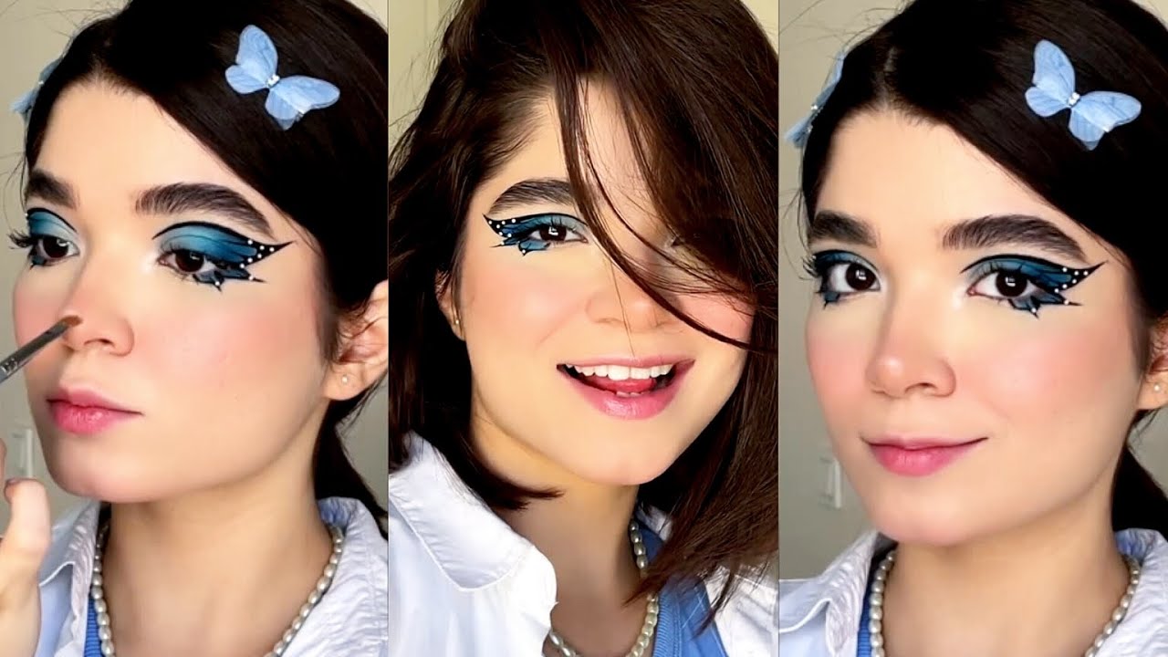 Butterfly eye makeup tutorial - YouTube