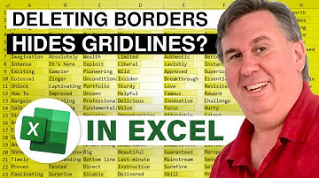 Excel - Deleting Borders Deletes Gridlines - Episode 659